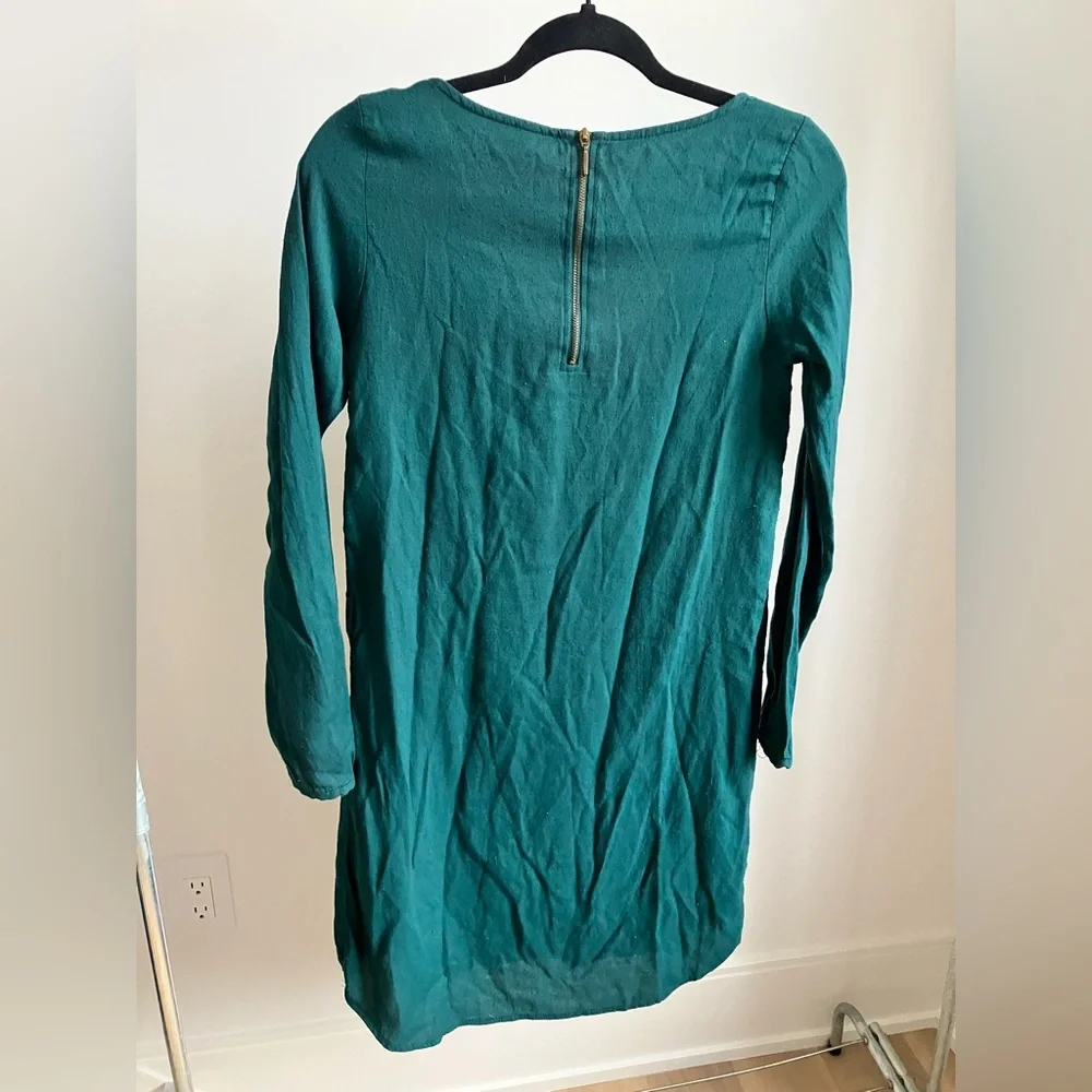 Zara Green Long Sleeve Dress - Picture 2 of 4